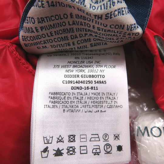 MONCLER Down jacket Nylon, Down Red DIDIER Reversible Sukajan Down Jacket mens zero size Used Authentic