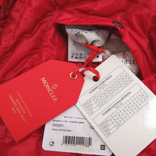 MONCLER Down jacket Nylon, Down Red DIDIER Reversible Sukajan Down Jacket mens zero size Used Authentic