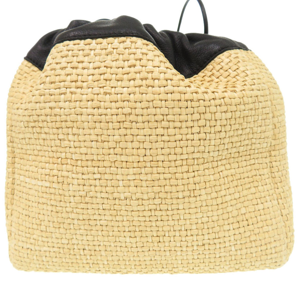 JIL SANDER Shoulder Bag straw beige Women Used Authentic