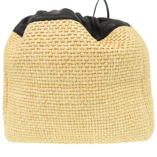 JIL SANDER Shoulder Bag straw beige Women Used Authentic