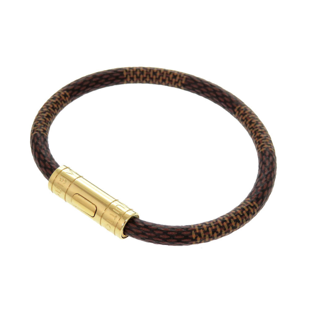 LOUIS VUITTON bracelet M8137F Damier canvas Brown Damier Brasserie Keep It Women Used Authentic