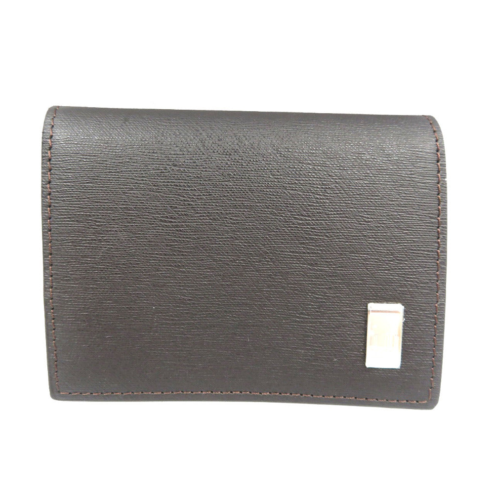 Dunhill Coin case EP8000E leather Dark brown sidecar mens Used Authentic