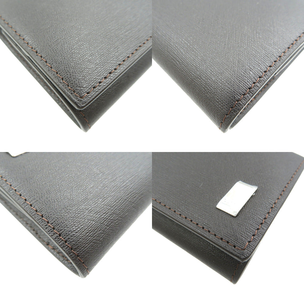 Dunhill Coin case EP8000E leather Dark brown sidecar mens Used Authentic