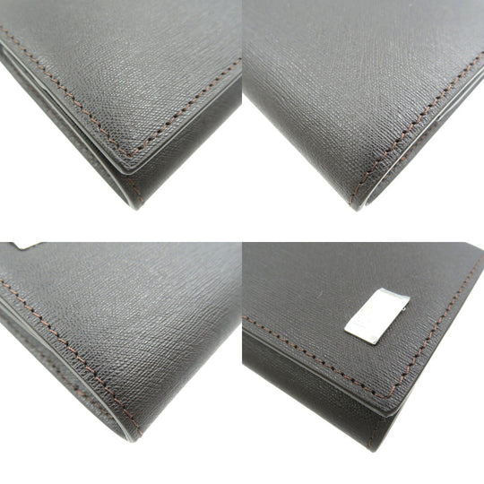 Dunhill Coin case EP8000E leather Dark brown sidecar mens Used Authentic