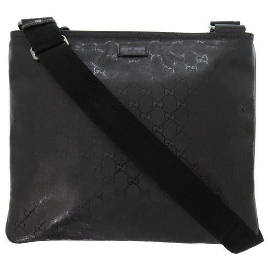 GUCCI Shoulder Bag Coated canvas, leather black Impreme Shoulder Bag mens Used Authentic