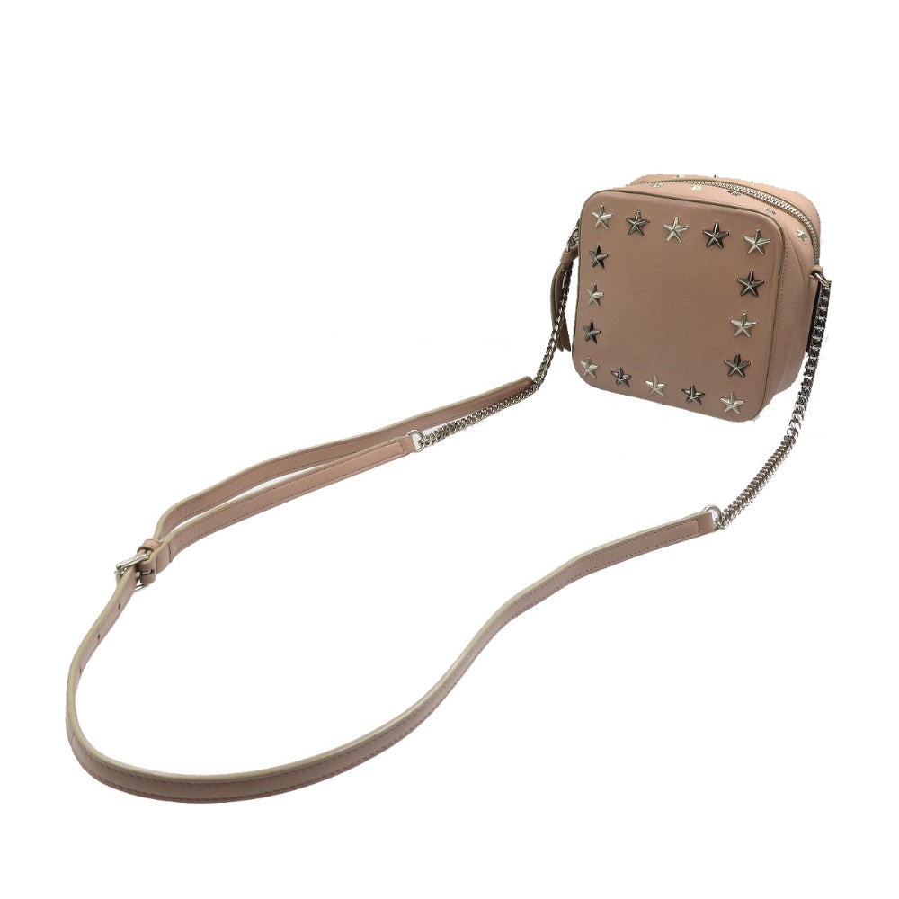 JIMMY CHOO Shoulder Bag leather pink sunny Women Used Authentic