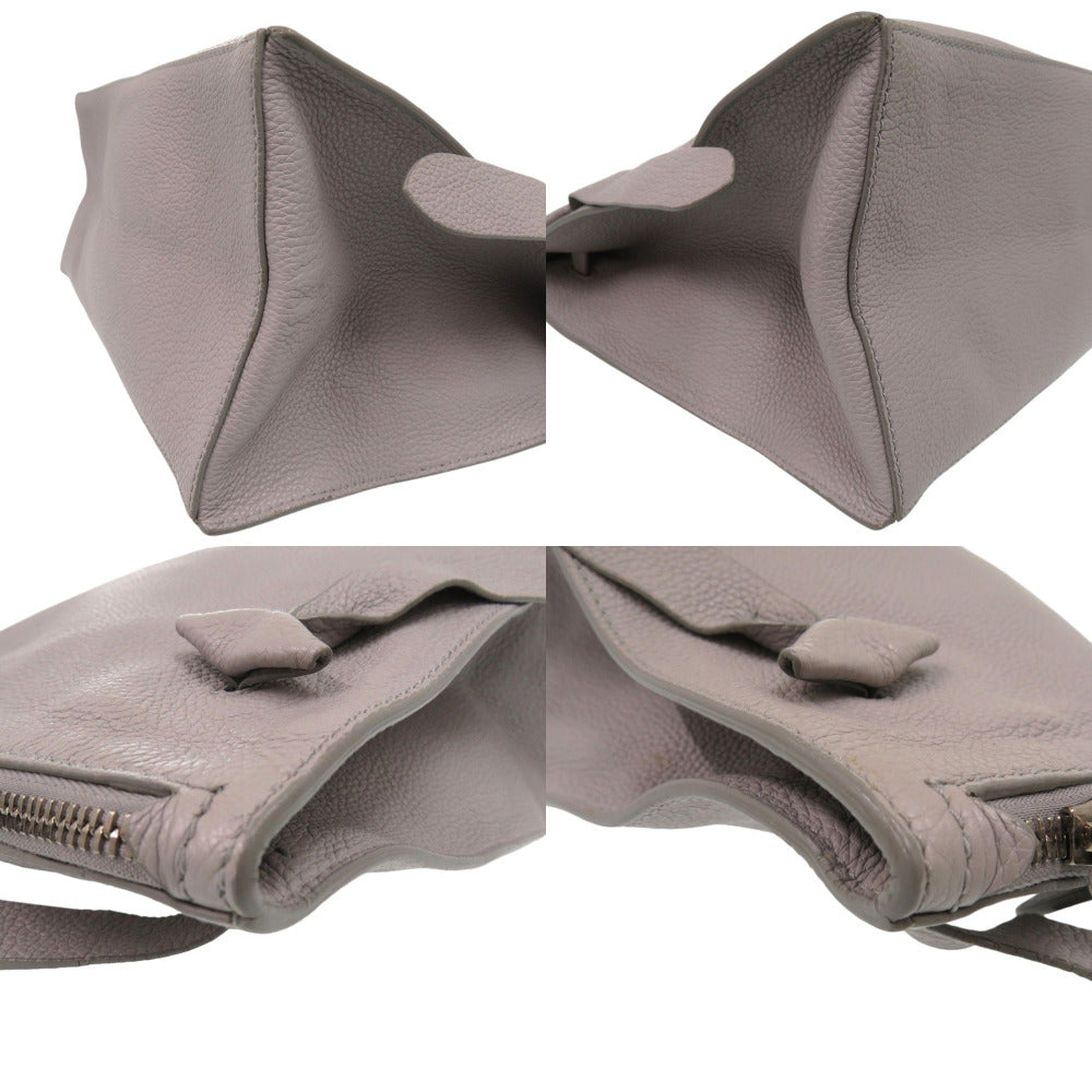 JIL SANDER Handbag leather Light gray Hill Bag One Shoulder Bag Tote Bag Handbag Women Used Authentic