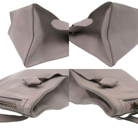 JIL SANDER Handbag leather Light gray Hill Bag One Shoulder Bag Tote Bag Handbag Women Used Authentic