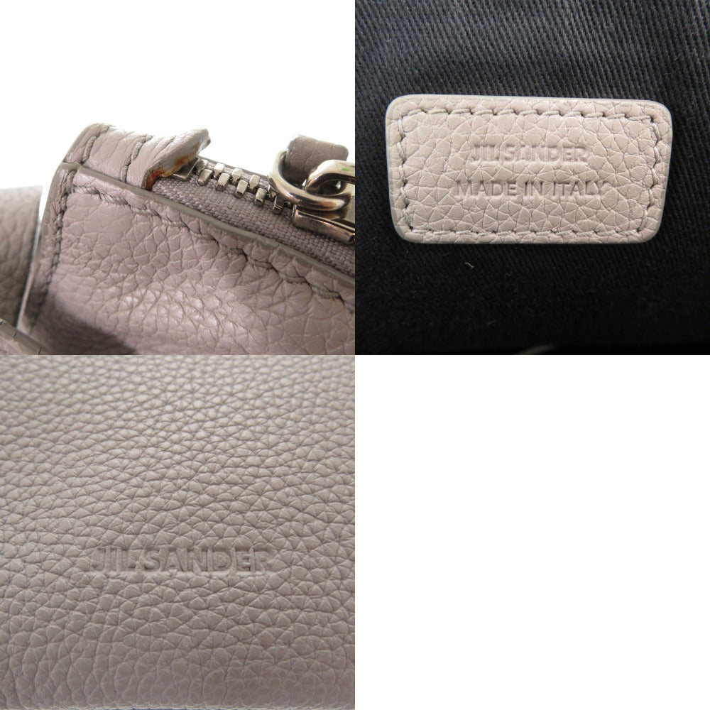 JIL SANDER Handbag leather Light gray Hill Bag One Shoulder Bag Tote Bag Handbag Women Used Authentic