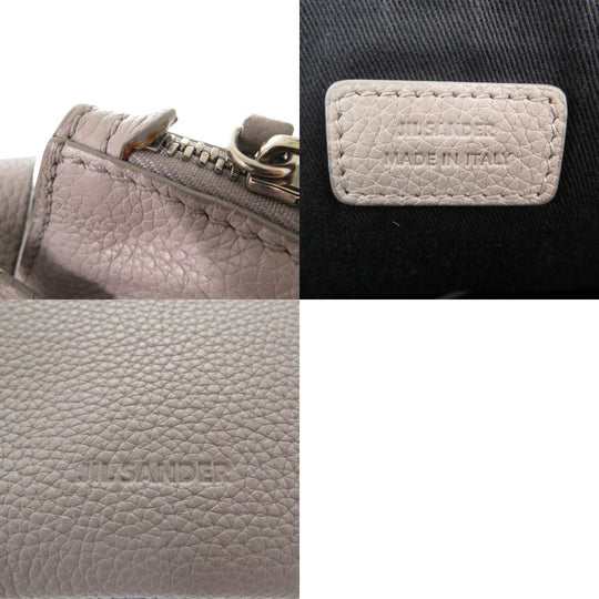 JIL SANDER Handbag leather Light gray Hill Bag One Shoulder Bag Tote Bag Handbag Women Used Authentic