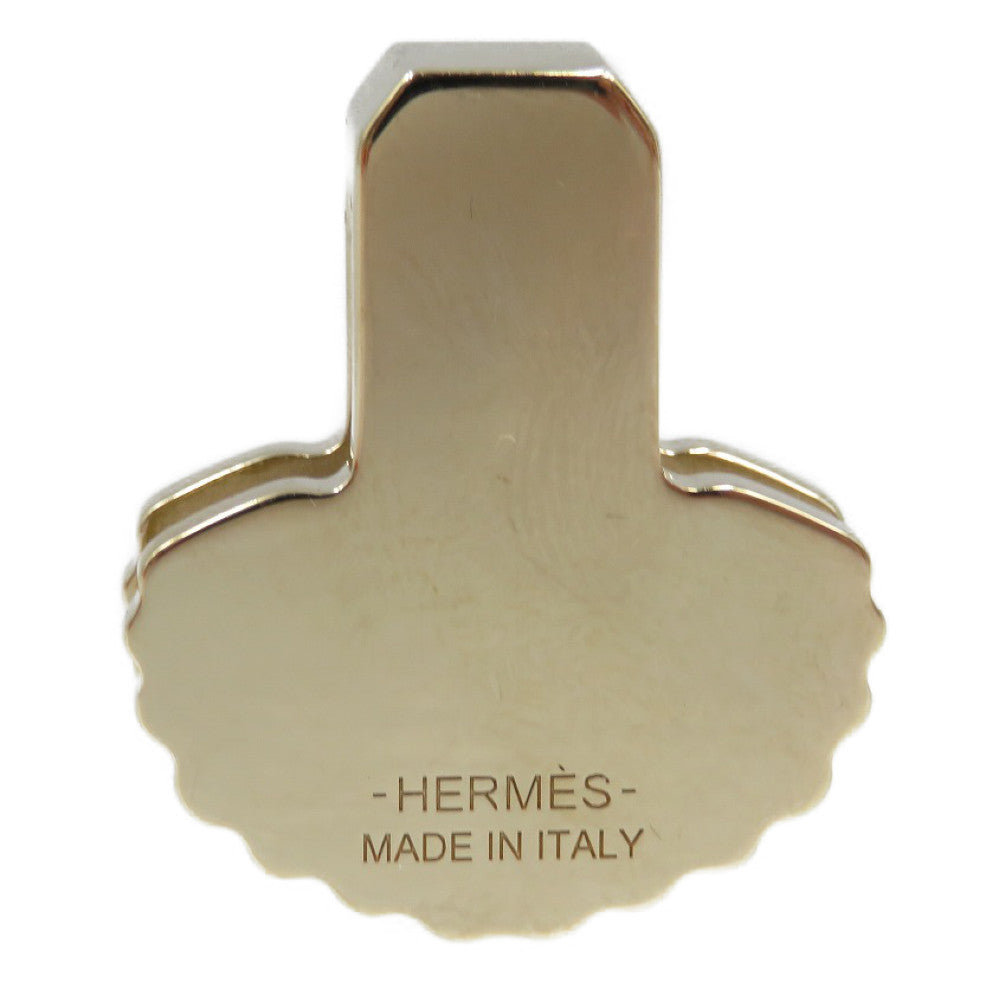 HERMES Scarf ring metal gold Twilly Ring Epaulette Women Used Authentic