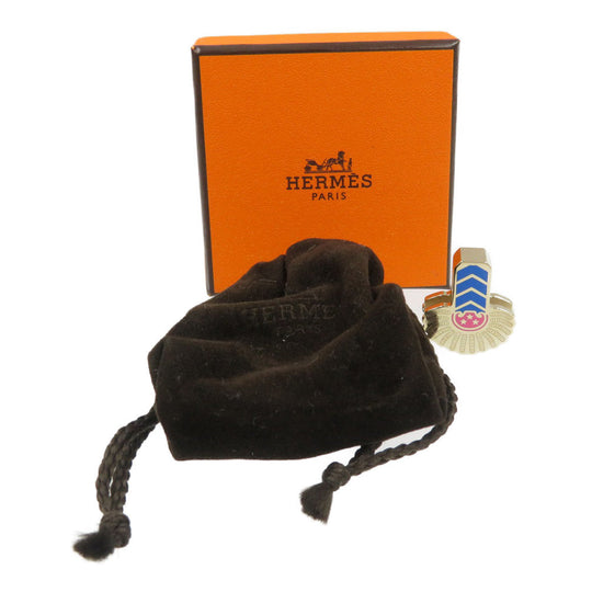 HERMES Scarf ring metal gold Twilly Ring Epaulette Women Used Authentic