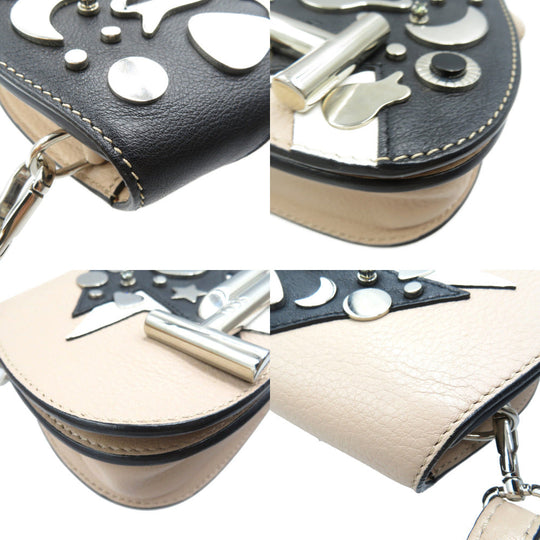 TOD�fS Shoulder Bag Leather, Metal pink beige Women Used Authentic