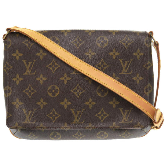 LOUIS VUITTON Shoulder Bag M51388 Monogram canvas Brown Monogram Musette Tango Long Strap Women Used Authentic