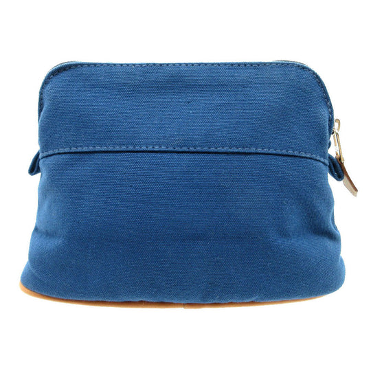 HERMES Pouch cotton blue Bolide Pouch 20 PM Women Used Authentic