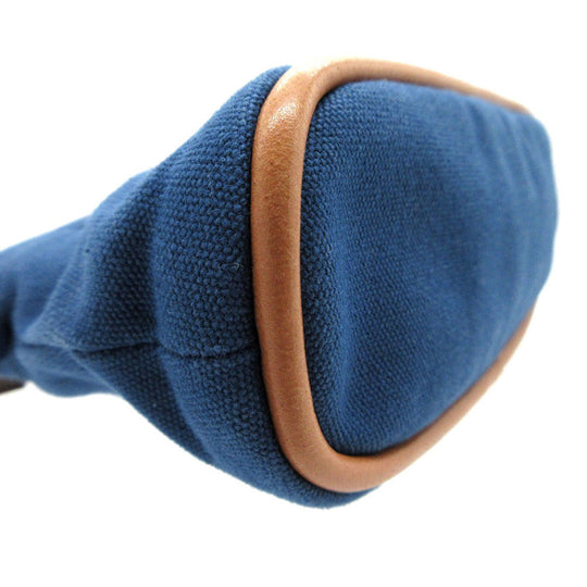 HERMES Pouch cotton blue Bolide Pouch 20 PM Women Used Authentic