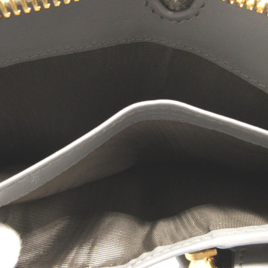 MIUMIU Bifold Wallet Embossed leather gray Compact wallet Zip Around Women Used Authentic