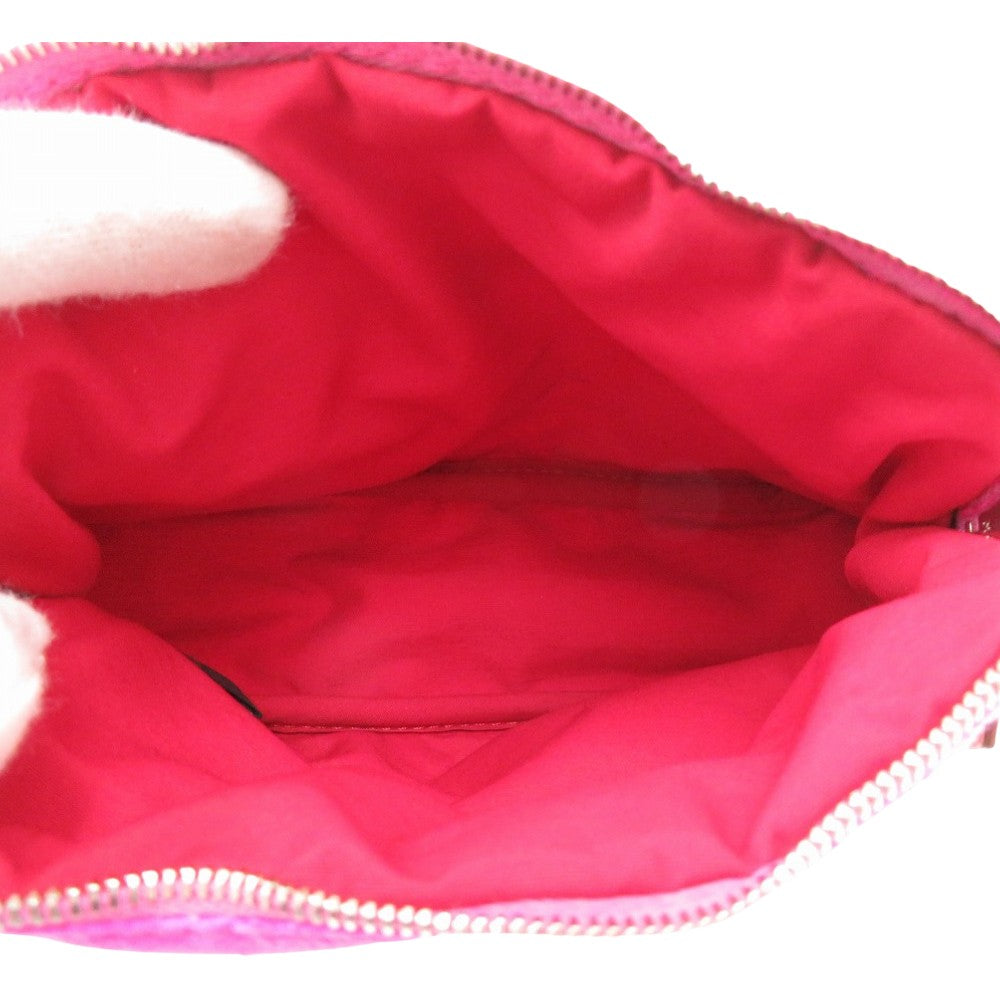 HERMES Pouch silk Rose Pivoine Hermes Bolide Pouch 16 Silk Women Used Authentic