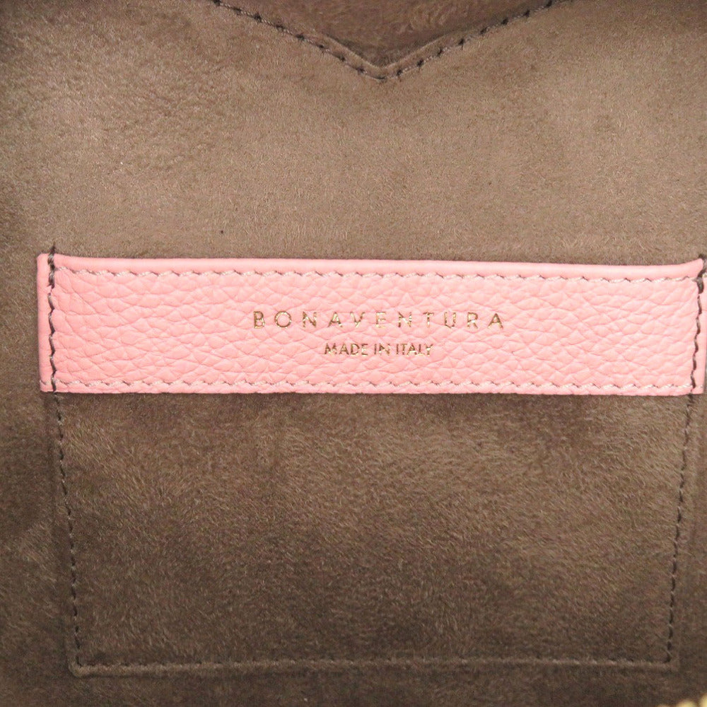 BONAVENTURA Handbag leather Cherry blossom Aria Heart Bag Women Used Authentic