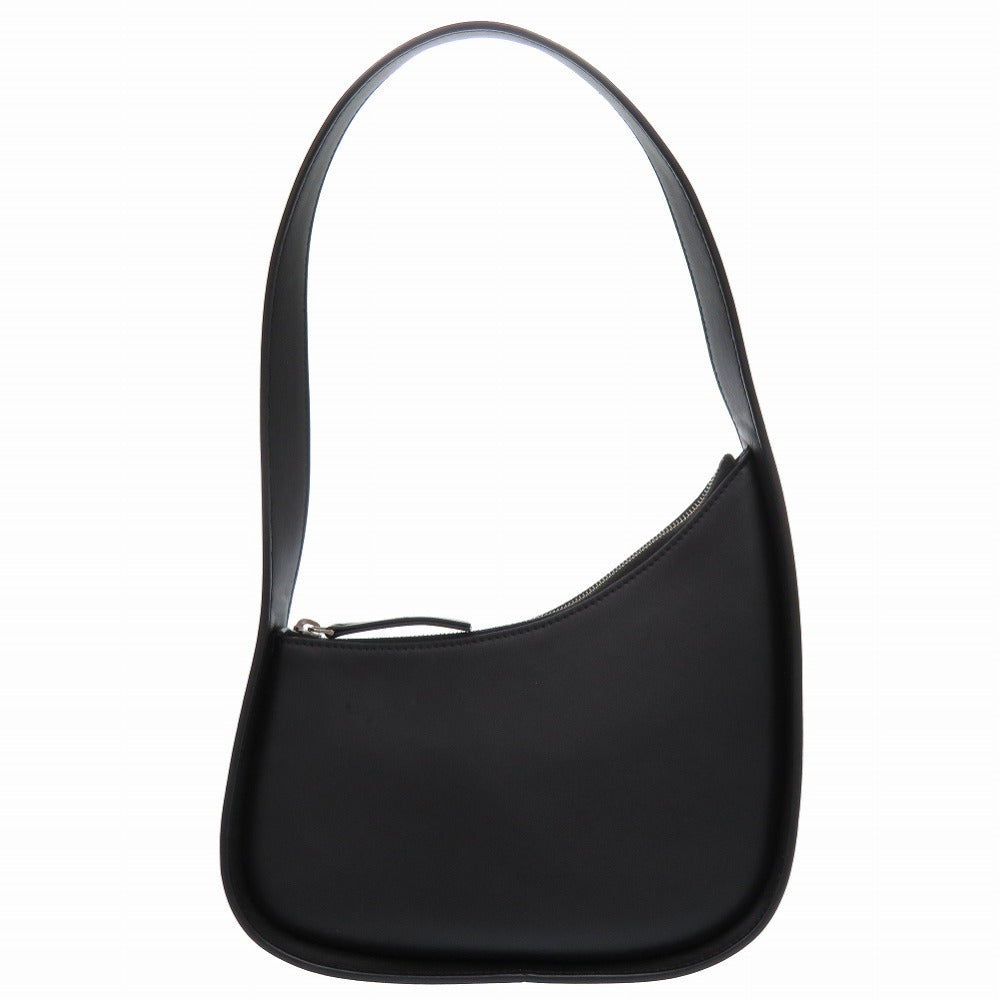 THE ROW Handbag leather black Half moon Women Used Authentic
