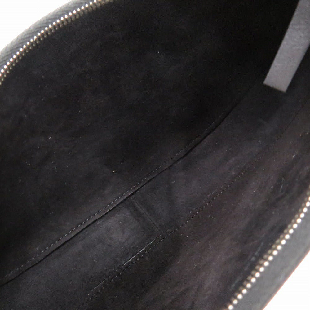 THE ROW Handbag leather black Half moon Women Used Authentic