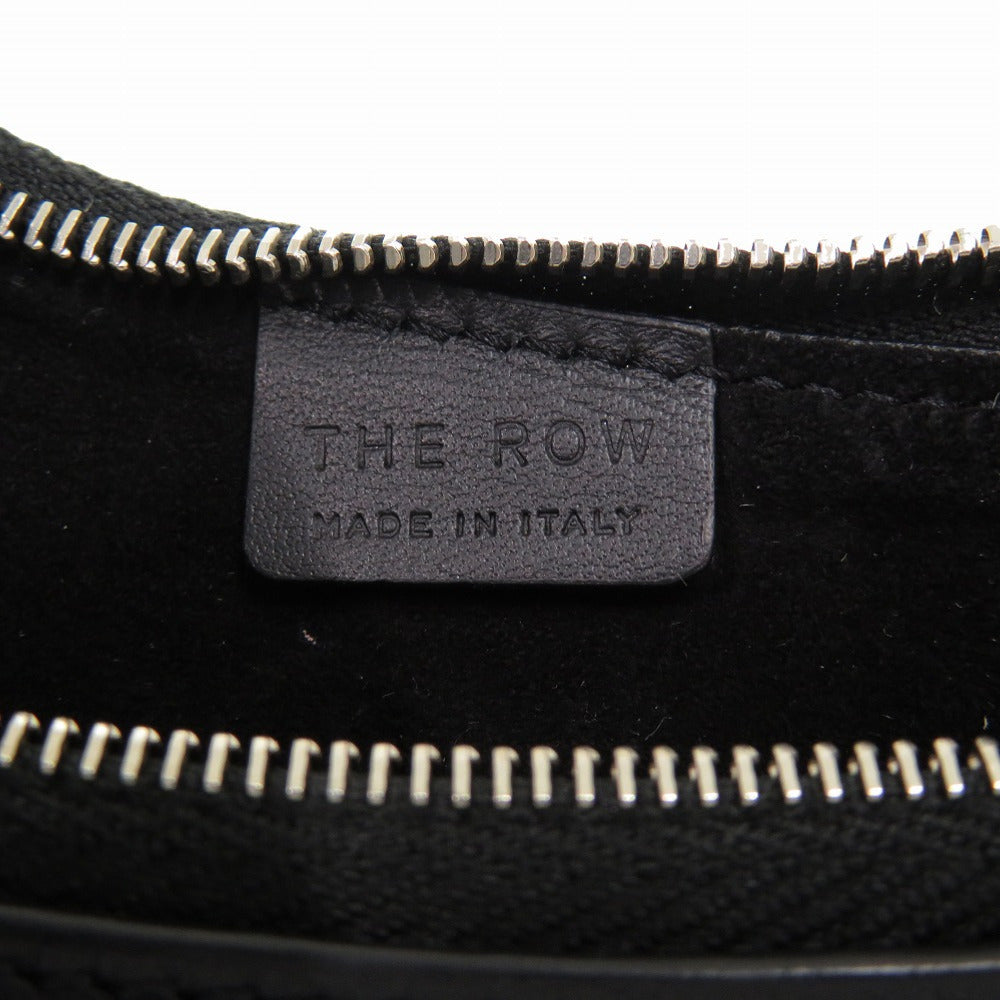 THE ROW Handbag leather black Half moon Women Used Authentic