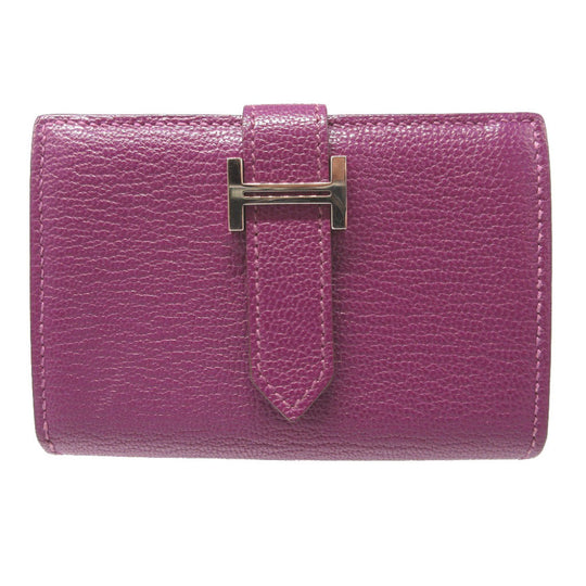 HERMES Coin case Shave Anemone Card Case Bearn mini unisex(Unisex) Used Authentic