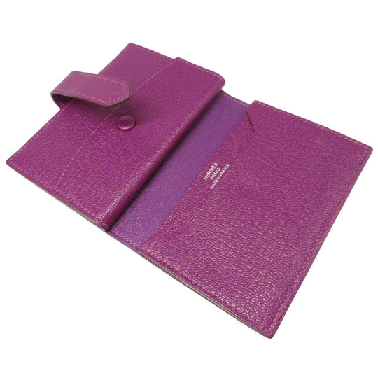 HERMES Coin case Shave Anemone Card Case Bearn mini unisex(Unisex) Used Authentic