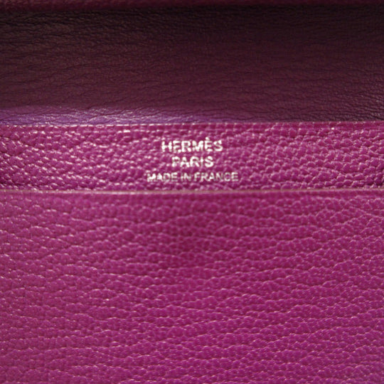 HERMES Coin case Shave Anemone Card Case Bearn mini unisex(Unisex) Used Authentic