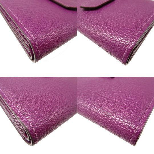 HERMES Coin case Shave Anemone Card Case Bearn mini unisex(Unisex) Used Authentic