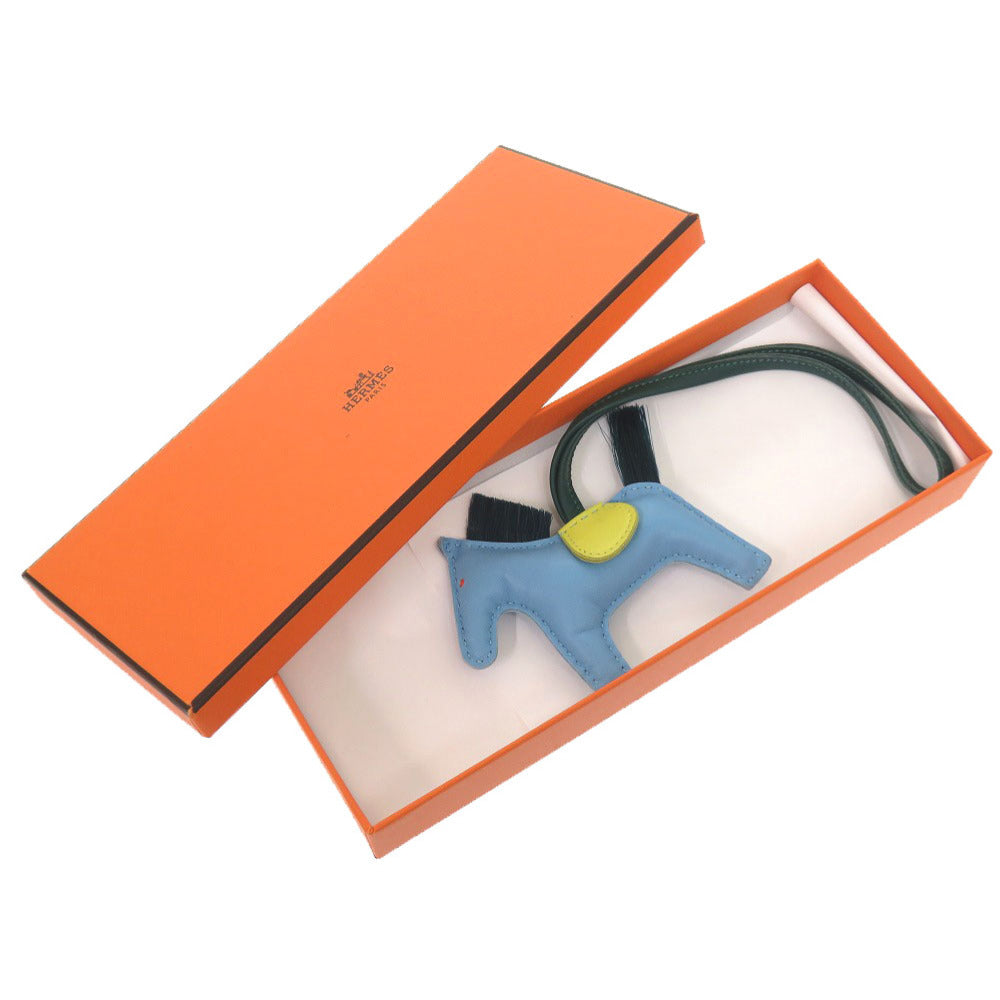 HERMES key ring Anjou Milo, Crinolan Celeste Rodeo PM unisex(Unisex) Used Authentic