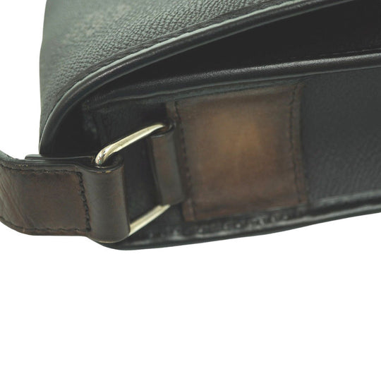 Berluti Shoulder Bag PVC, Leather black Flaneur PM Messenger Bag mens Used Authentic