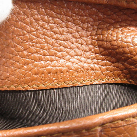GUCCI Bifold Wallet 739498 leather Brown Bamboo Medium Wallet Double G Women Used Authentic