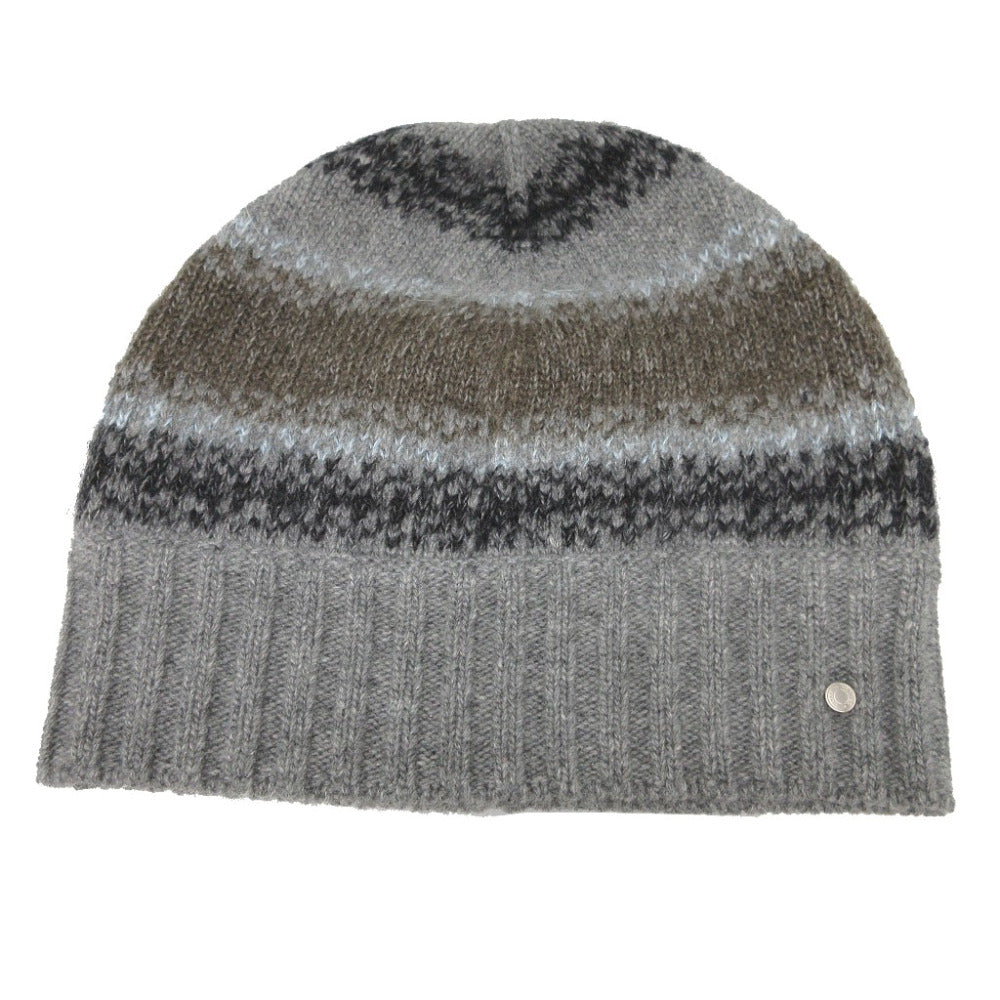 HERMES Other hats Cashmere, Wool gray Knitted hat with Serie buttons unisex(Unisex) M Used Authentic