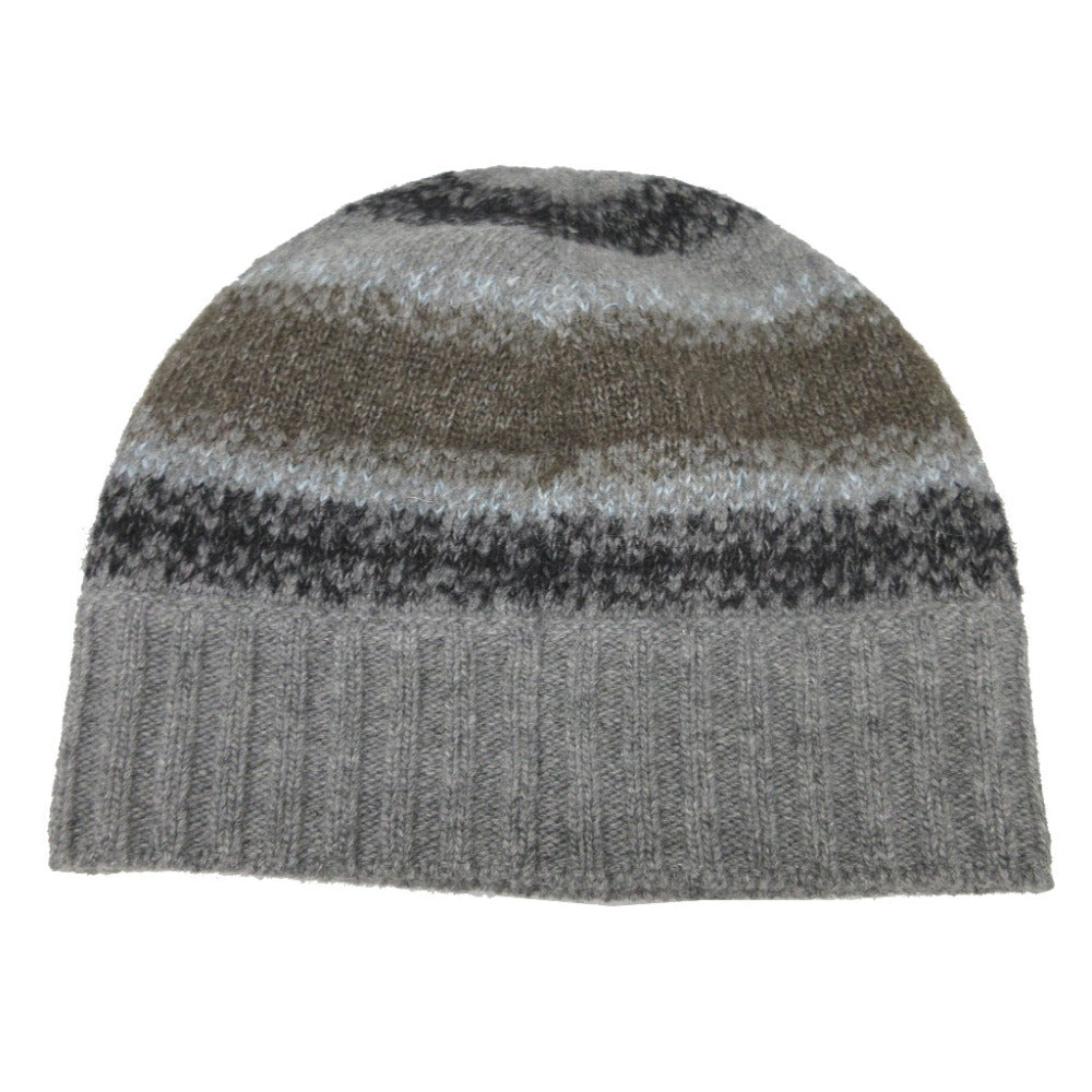 HERMES Other hats Cashmere, Wool gray Knitted hat with Serie buttons unisex(Unisex) M Used Authentic