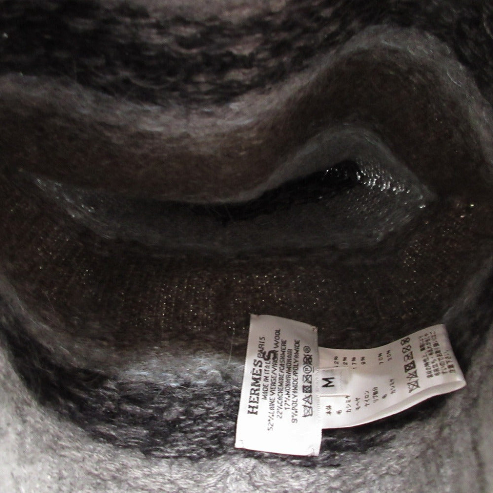 HERMES Other hats Cashmere, Wool gray Knitted hat with Serie buttons unisex(Unisex) M Used Authentic