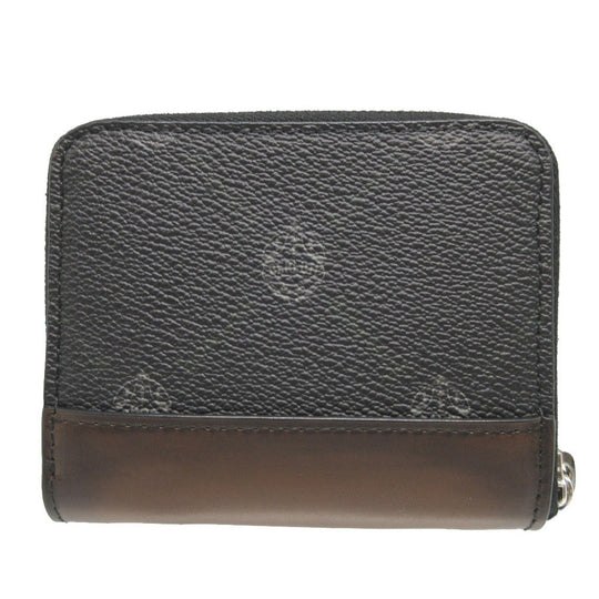 Berluti Coin case Leather, Canvas black Zip Around Wapa mens Used Authentic