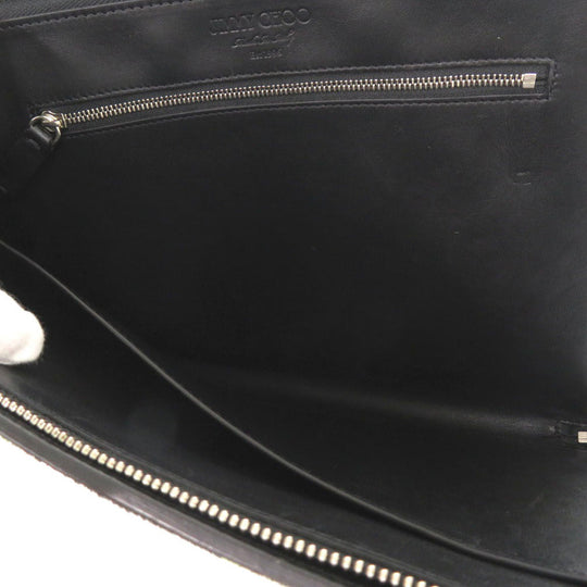 JIMMY CHOO Clutch bag pony, leather green Clutch bag Camouflage Pattern mens Used Authentic