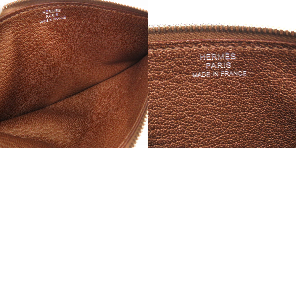 HERMES Long Wallet Purse Shave bronze Dogon GM Midosuji Limited Women Used Authentic