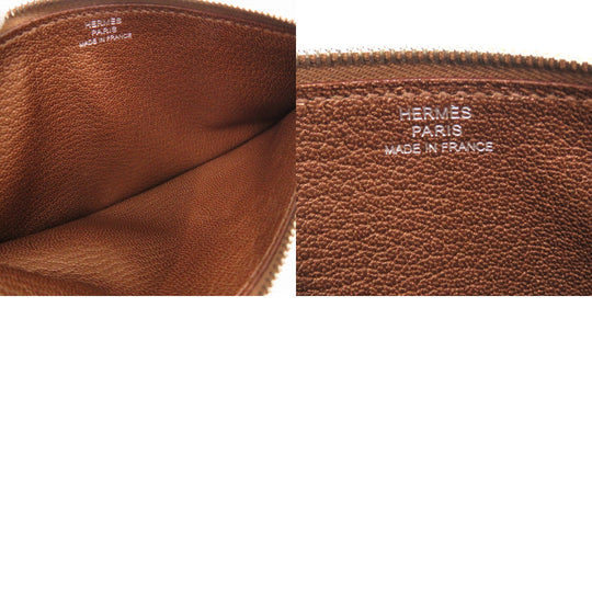 HERMES Long Wallet Purse Shave bronze Dogon GM Midosuji Limited Women Used Authentic