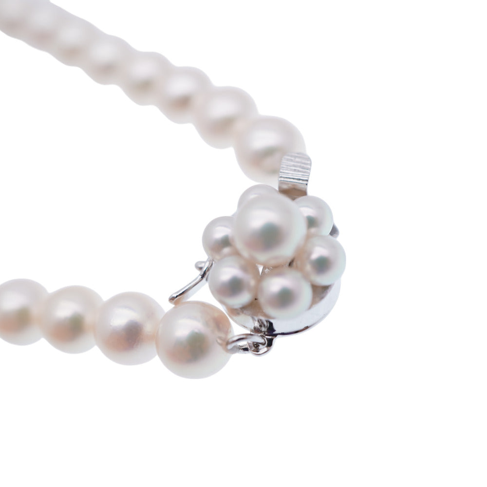 POLA Necklace Akoya Pearl, Silver925 Pearl Akoya Pearl 0.2"-0.3" Women Used Authentic