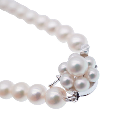POLA Necklace Akoya Pearl, Silver925 Pearl Akoya Pearl 0.2"-0.3" Women Used Authentic