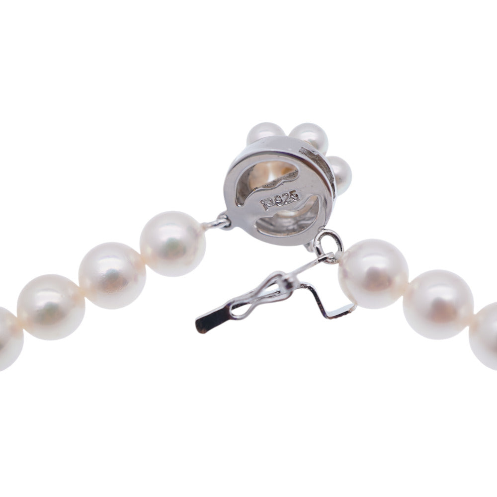 POLA Necklace Akoya Pearl, Silver925 Pearl Akoya Pearl 0.2"-0.3" Women Used Authentic