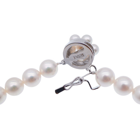 POLA Necklace Akoya Pearl, Silver925 Pearl Akoya Pearl 0.2"-0.3" Women Used Authentic