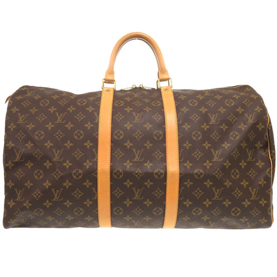 LOUIS VUITTON Boston Duffel bag M41424 Monogram canvas Brown Monogram Keepall 55 mens Used Authentic