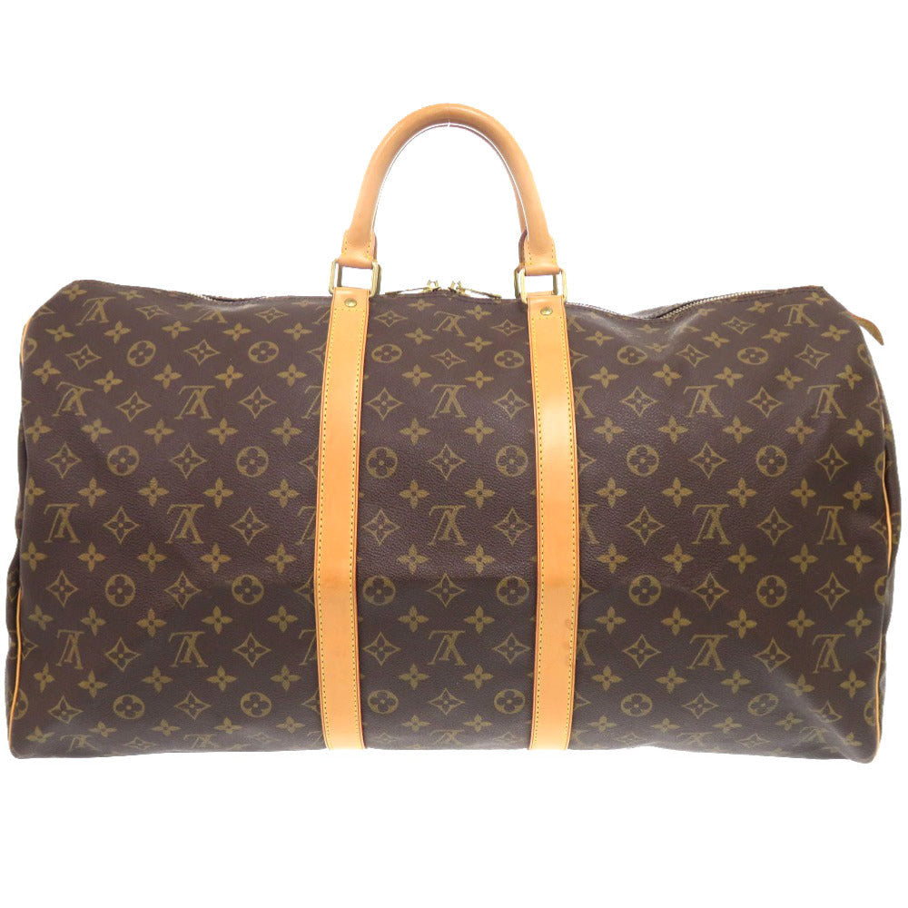 LOUIS VUITTON Boston Duffel bag M41424 Monogram canvas Brown Monogram Keepall 55 mens Used Authentic