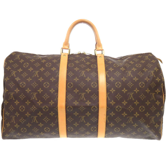 LOUIS VUITTON Boston Duffel bag M41424 Monogram canvas Brown Monogram Keepall 55 mens Used Authentic