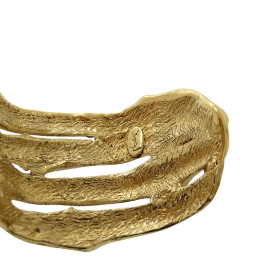 YVES SAINT LAURENT Bangle metal gold vintage unisex(Unisex) Used Authentic
