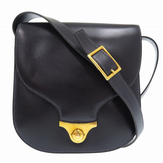 HERMES Shoulder Bag Box scarf black vintage Shoulder Bag Women Used Authentic