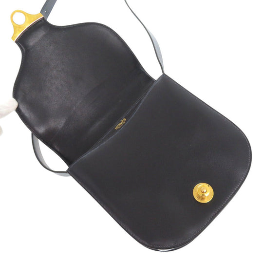HERMES Shoulder Bag Box scarf black vintage Shoulder Bag Women Used Authentic